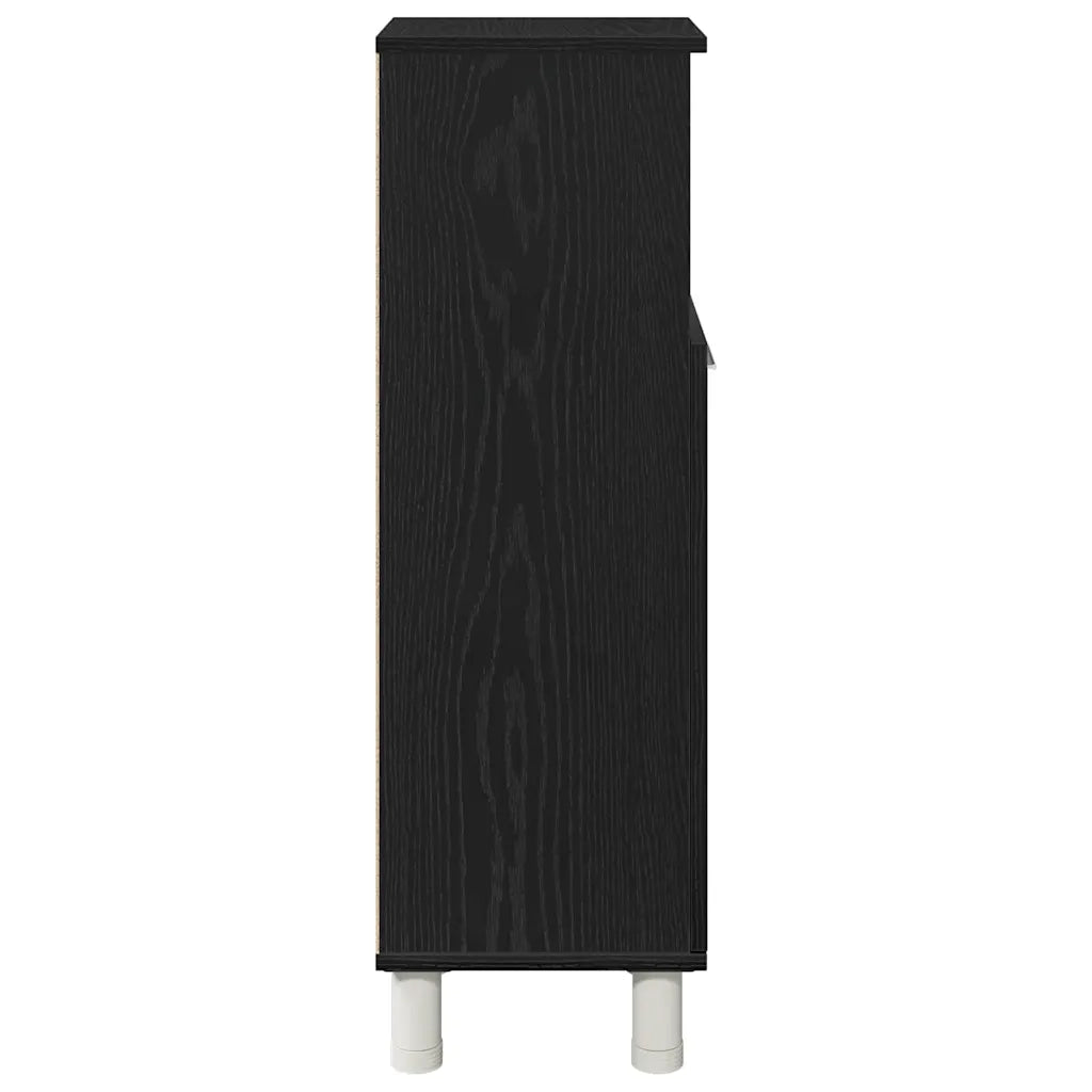 Mobile da Bagno Rovere Nero 30 x 30 x 95 cm Legno multistrato 862512