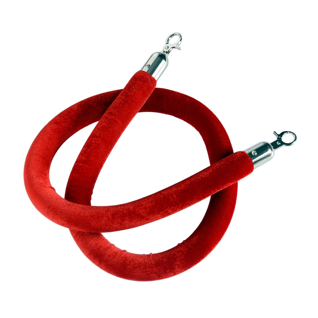 Transenne Paletti di Delimitazione con Corda ¨C Zephmum ¨C Rosso Acciaio Inox 32x95 cm