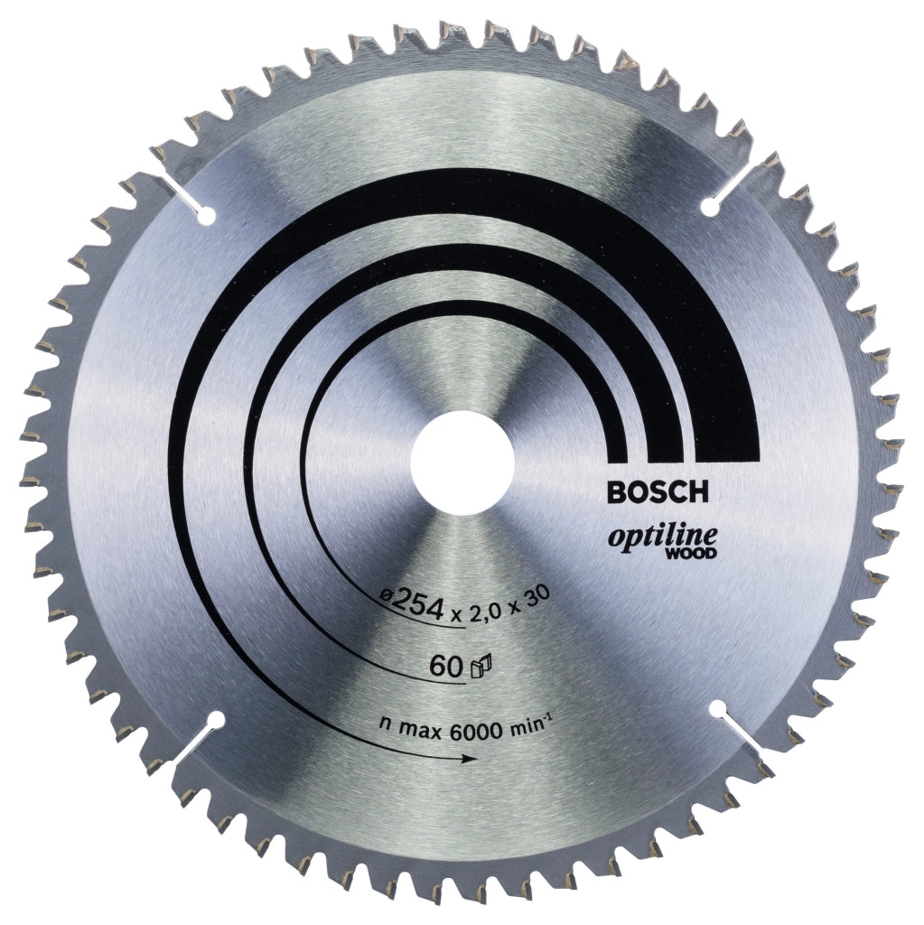 2608640436 - Lama per sega circolare Optiline Wood 254 x 30 x 2,0 mm, 60