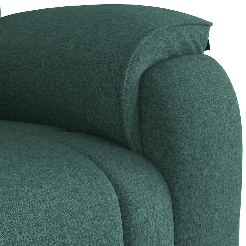 Divano Sedia-Poltrona Reclinabile in Tessuto Verde Scuro 599536