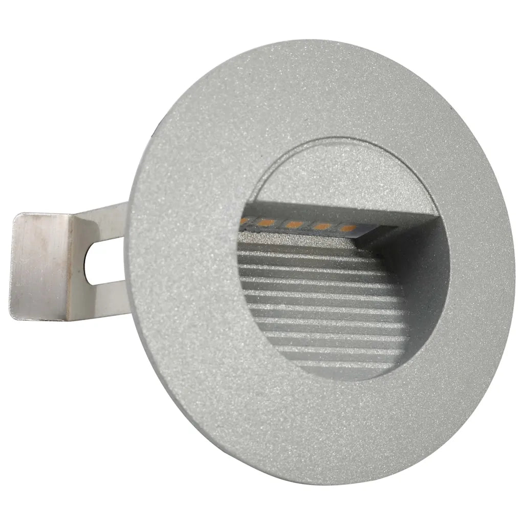 Lampade da Parete da Esterno a LED 6 pz 2 W Argento Rotonde 45655