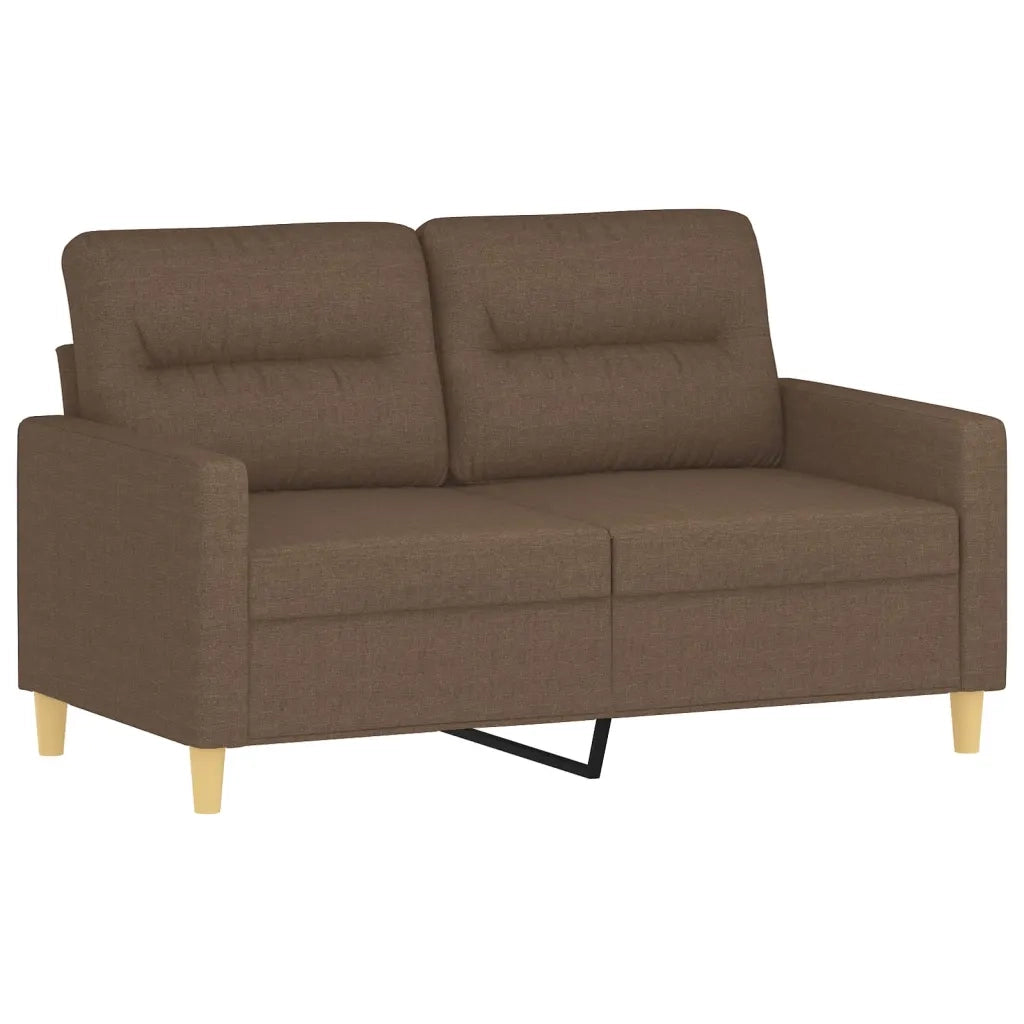 vidaXL Set di Divani 2 pz con Cuscini Marrone in Tessuto