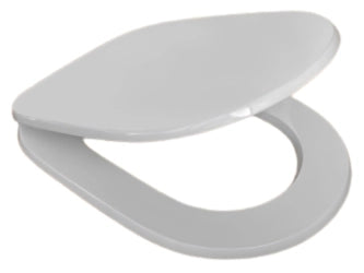 Sedile WC in MDF Bianco con Cerniere Regolabili in Metallo – Distanza Fori 110–210 mm