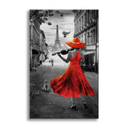 Dans Paris -  Quadro Canvas Contemporaneo su telaio in legno Misura: 50x70 cm