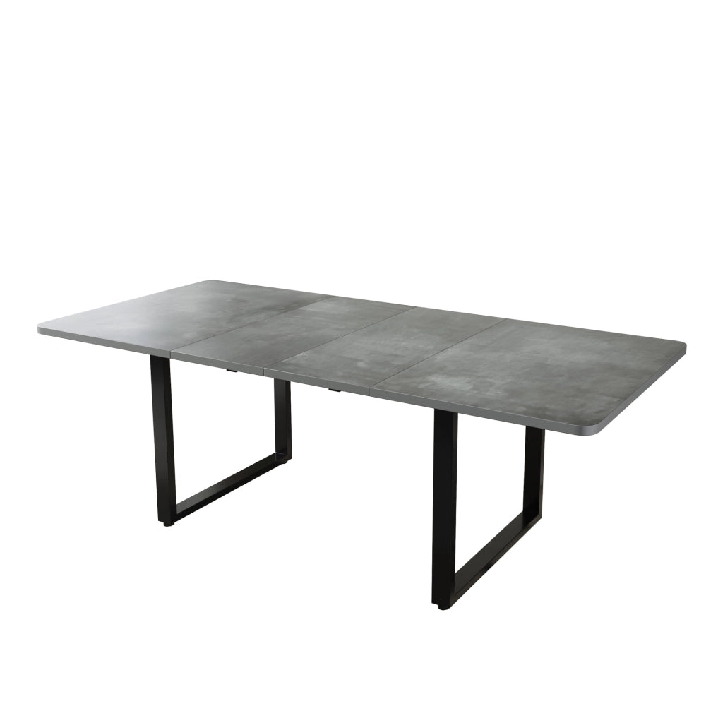 Tavolo da pranzo allungabile 3 livelli per 6-10 persone in MDF grigio