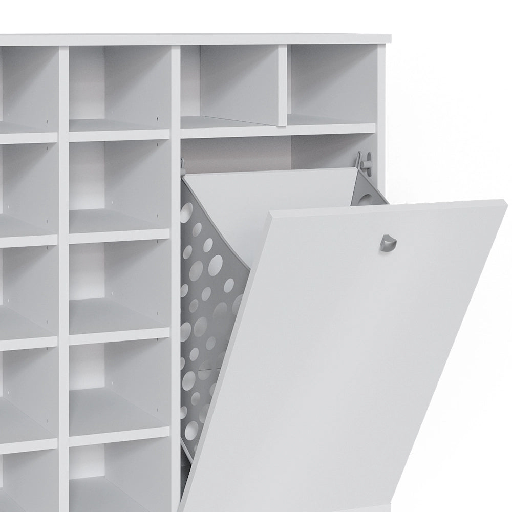 Armadietto da bagno con portabiancheria Fynn Bianco 78.4 x 91.6 cm Vicco