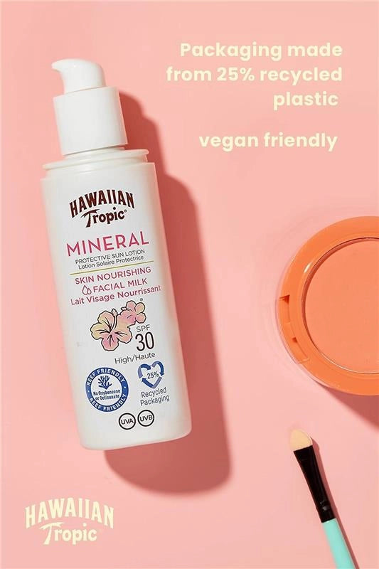 HAWAIIAN TROPIC MINERAL SUN MILK FACE LOZIONE SOLARE VISO CON 100% FILTRI PROTETTIVI MINERALI 50 ML
