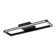 Plafoniera Contemporanea Salvilanas-Z Alluminio Nero Luce Led Integrato 21W