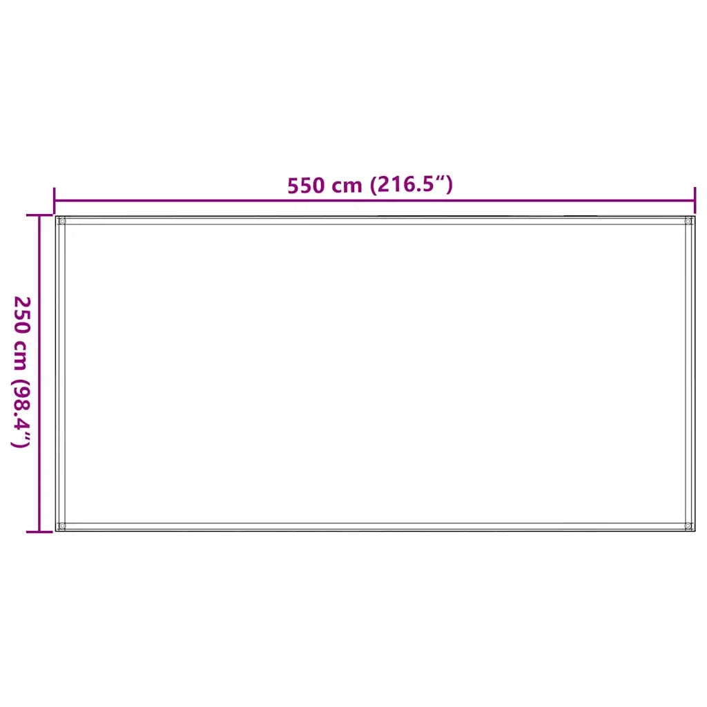 Tappeto da Tenda 250x550 cm Antracite e Bianco 310826