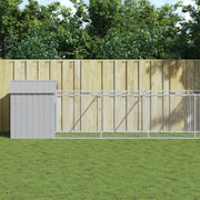 Casetta Cani Tetto Grigio Chiaro 117x1221x123cm Acciaio Zincato 3189068