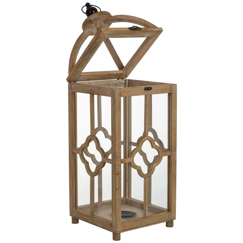 Lanterna in legno 23x23x63h cm