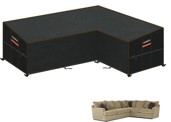 Ombrelloni per divani a forma L Copertura per angolo divano impermeabile con aperture di ventilazione, impermeabile Ombrellone per lounge Ombrelloni per divani a forma L 250 x 180 x 90 x 80/65 cm