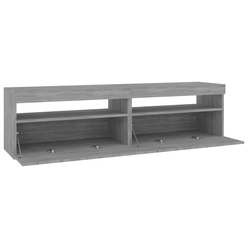 Mobile Porta TV con Luci LED 2pz Grigio Sonoma 75x35x40 cm 815126