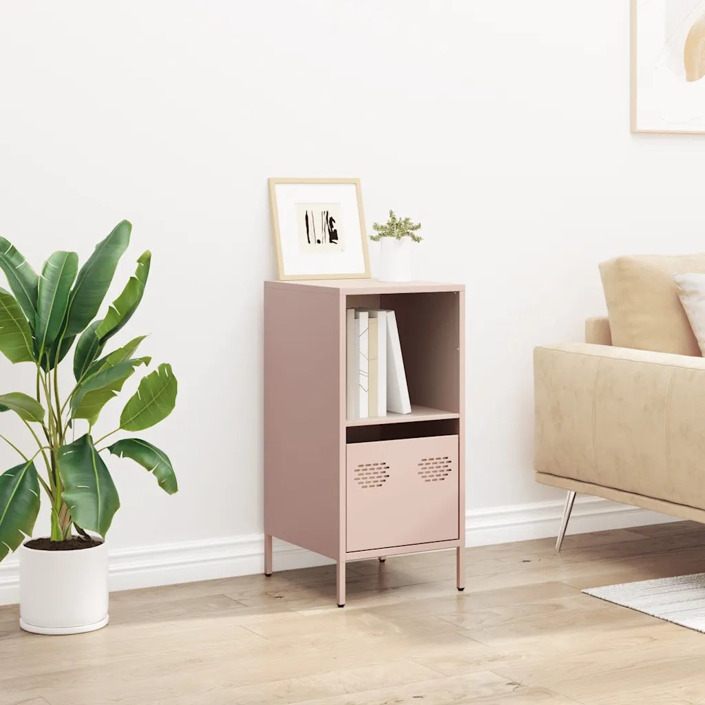 Credenza Rosa 35x39x73,5 cm in Acciaio Laminato a Freddo