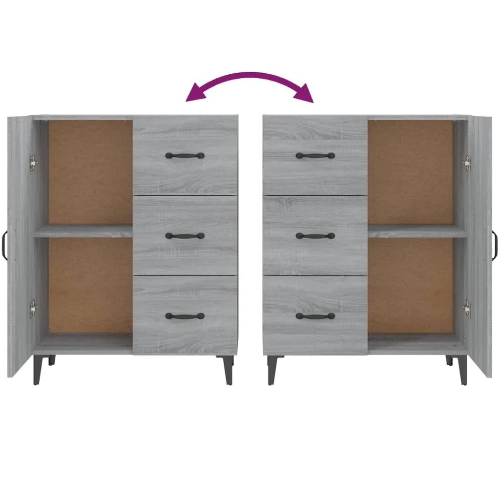 Buffet credenza cassettiera armadio mobile contenitore organizer cucina soggiorno salotto Sonoma 69,5 x 34 x 90 cm legno ingegnerizzato grigio 02_0036431