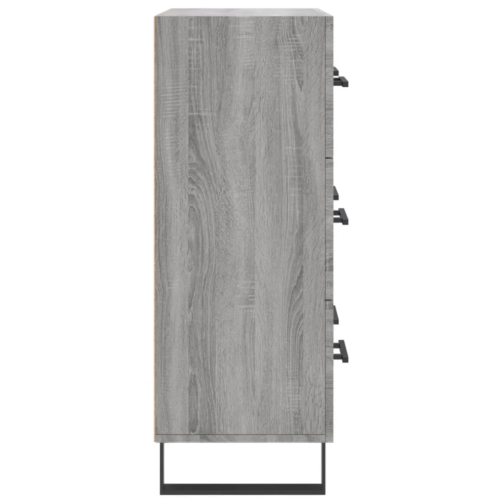 Buffet credenza cassettiera armadio mobile contenitore organizer cucina soggiorno Sonoma 69,5 x 34 x 90 cm legno ingegnerizzato grigio 02_0036488
