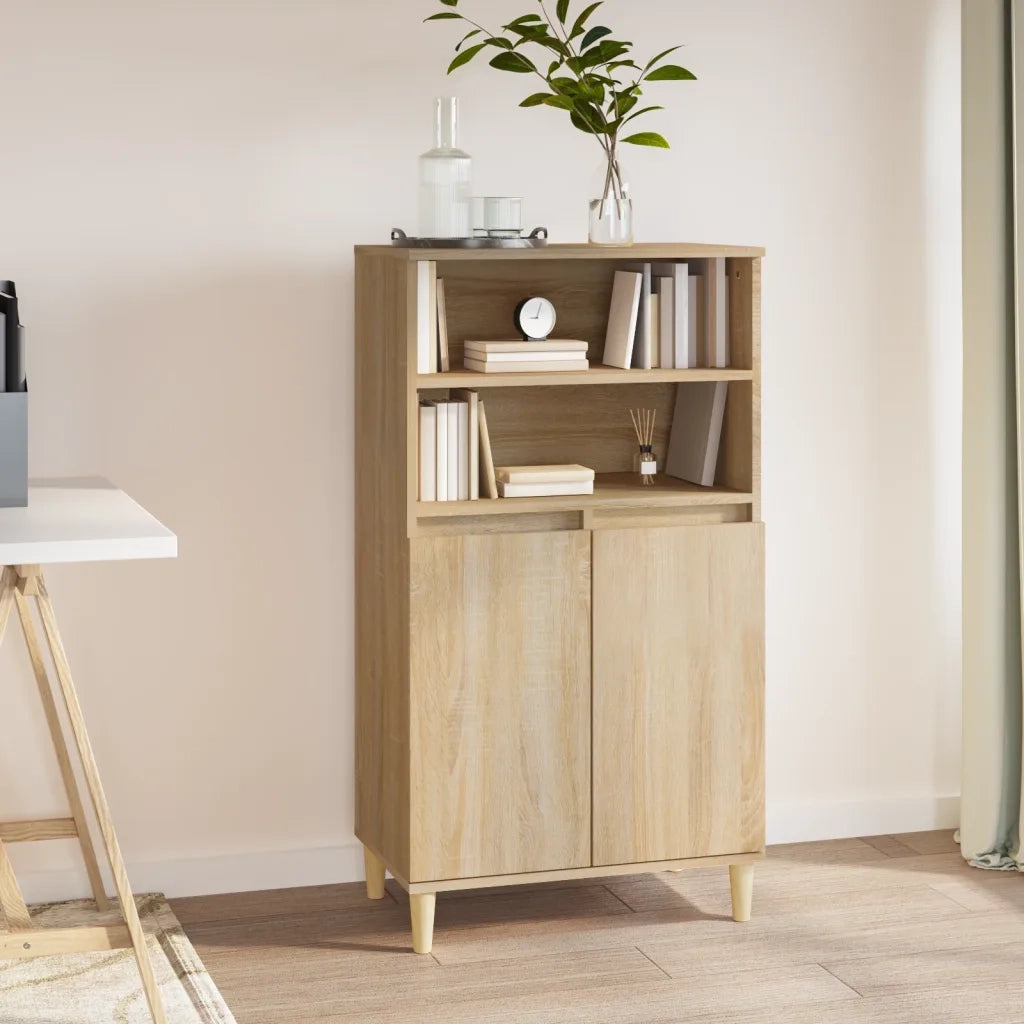 Credenza Rovere Sonoma 60x36x110 cm in Legno Multistrato 821223
