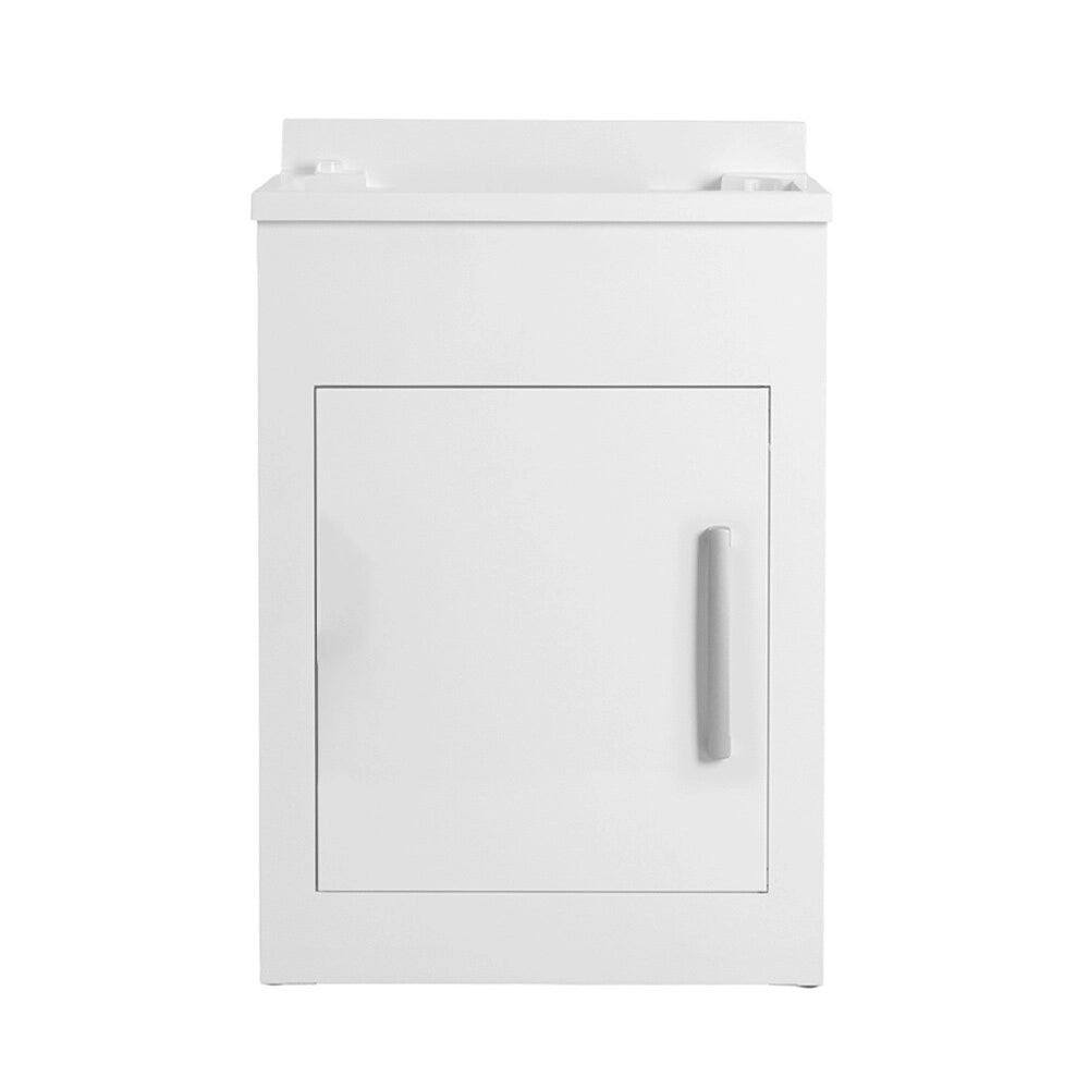 Mobile lavatoio in alluminio bianco 60x60 cm con apertura a sinistra Still Montegrappa