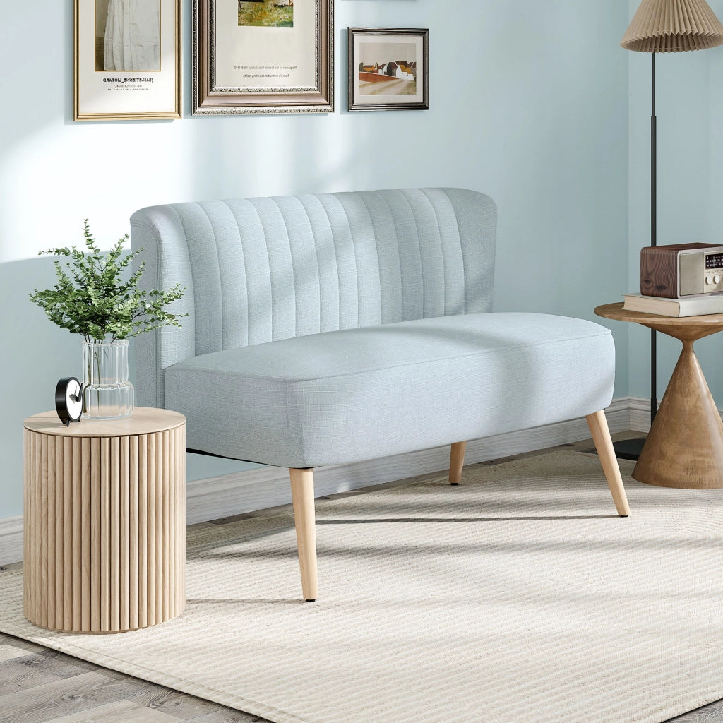 Divano 2 Posti Tessuto ¨C zephmum ¨C Verde Chiaro 117x56.5x77 cm