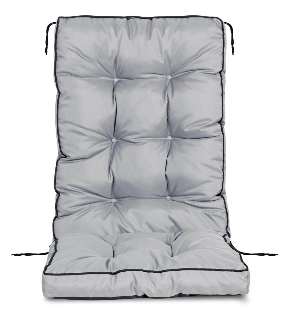 AIO FACTORY Cuscino per sedia da giardino 50x50x80 cm impermeabile grigio scuro