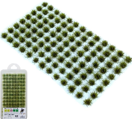 120 pezzi di erba statica per modellismo, erba per modelli di paesaggio, erba sintetica, decorazione di erba per modelli di paesaggio miniaturizzati, scenografie ferroviarie tavole di sabbia