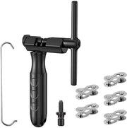 Kit di riparazione per catena da bicicletta - Strumento per rimuovere la catena - Puntine di sostituzione - Chiave per catena - Attrezzo per bicicletta - Materiale in acciaio di alta qualità