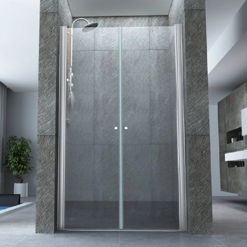 Porta doccia due ante saloon cristallo 8mm trasparente h.195cm Marlon 155 cm