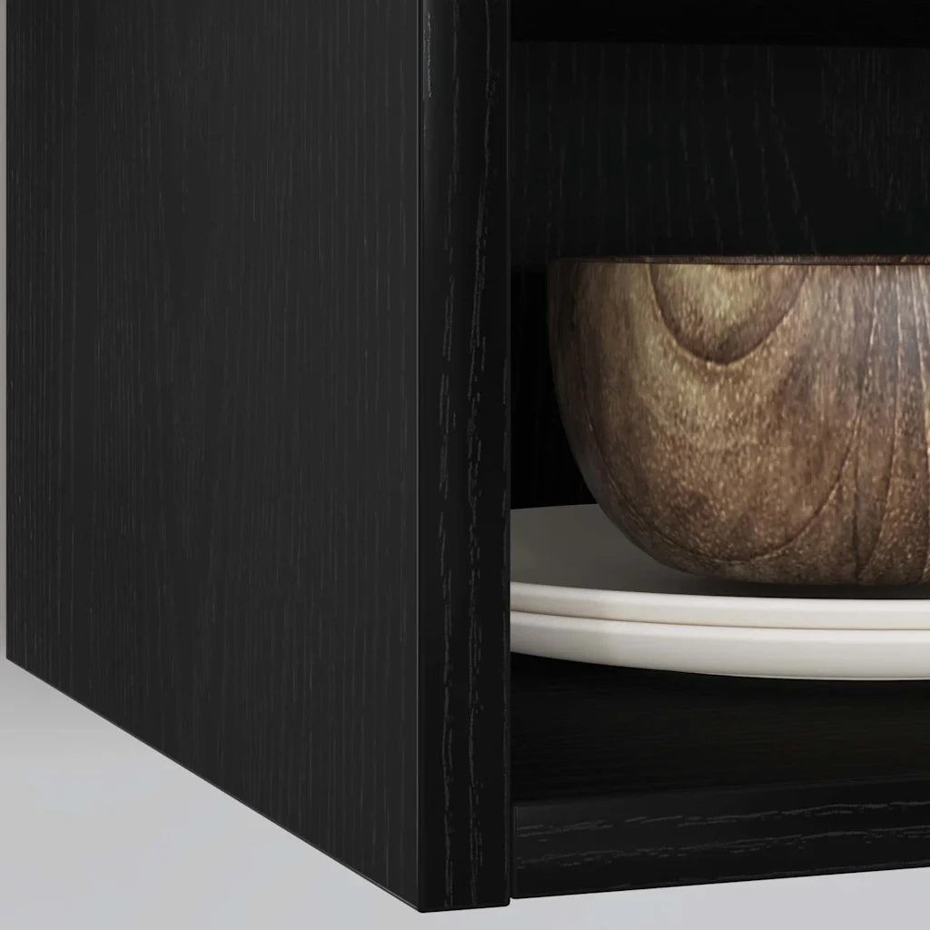 Armadio pensile Rovere nero 30 x 29,5 x 60 cm Legno multistrato