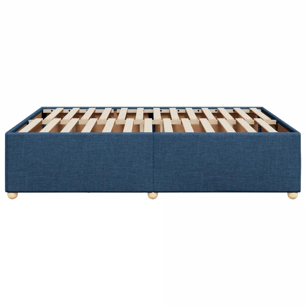 Giroletto senza Materasso Blu 160x200 cm in Tessuto