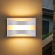 ZMH Lampada da Parete LED Bianco Design Moderno 3000K 5W Illuminazione Verso l'Alto e Verso il Basso Applique