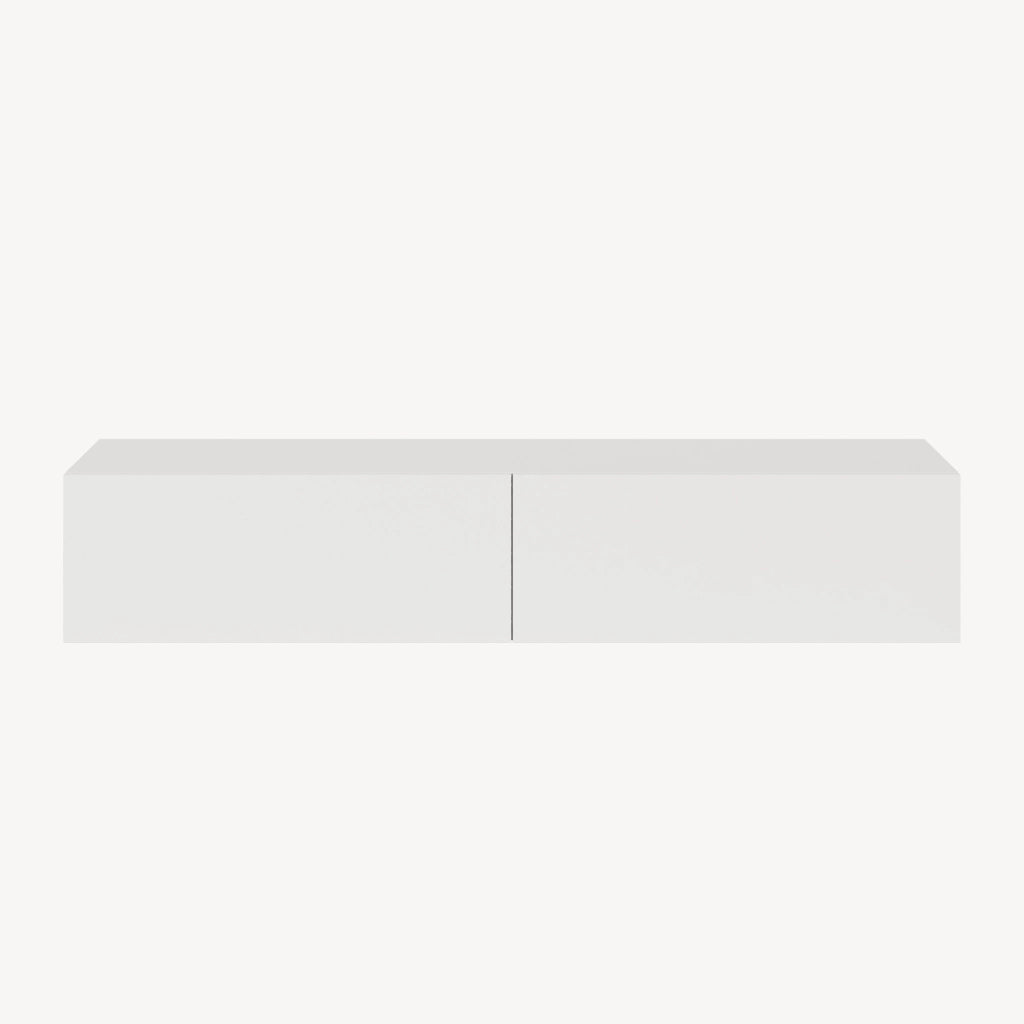 Mobile Pensile Evaton Porta TV da Parete 160 x 32 x 30 cm - Bianco Opaco [en.casa]