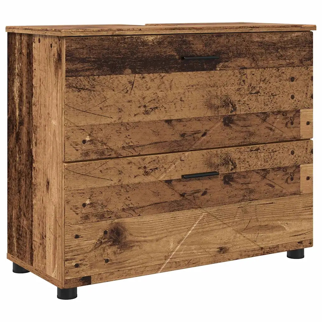 Mobile da Bagno con cassetto Legno vecchio 76,5 x 35 x 64 cm 883302