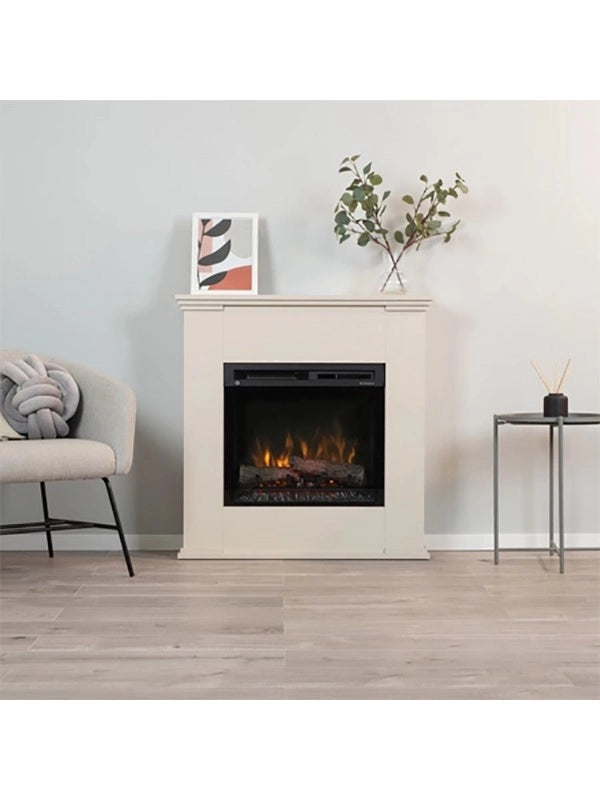 Caminetto Elettrico da pavimento A Libera Installazione A LED 23' Beige - KELIA