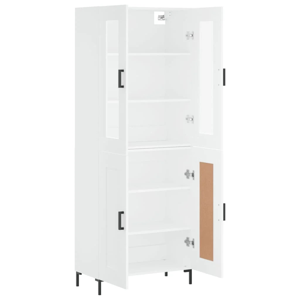 Buffet credenza cassettiera mobiletto mobile contenitore organizer cucina soggiorno salotto alto 69,5 x 34 x 180 cm legno ingegnerizzato bianco 02_0032751