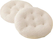 Due cuscini di poltrona rotondi in pluche – cuscino di seduta spesso 40x40 cm con imbottitura a schiuma per all'interno e all'esterno.