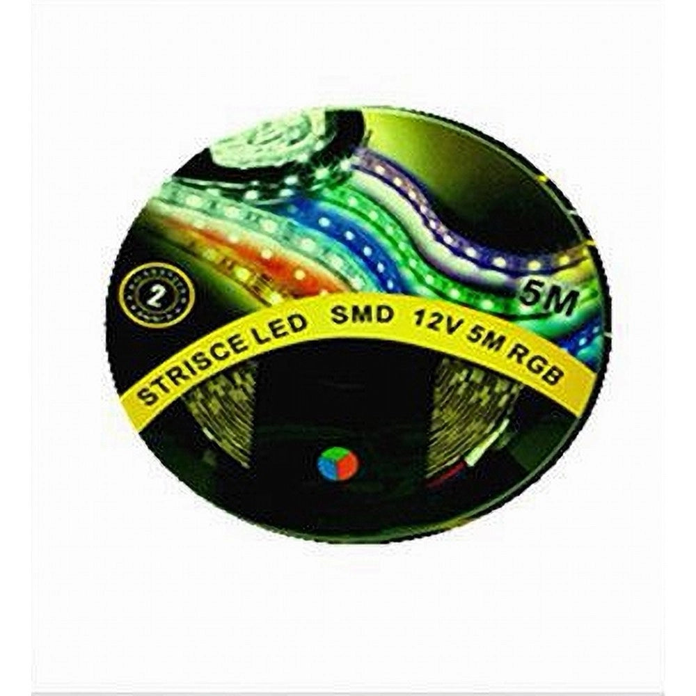 Trade Shop - Striscia Strip Led 5050 60led/mt Rgb 12v 7w/mt Bobina 5 Metri Ip20 5050-l-rgb -