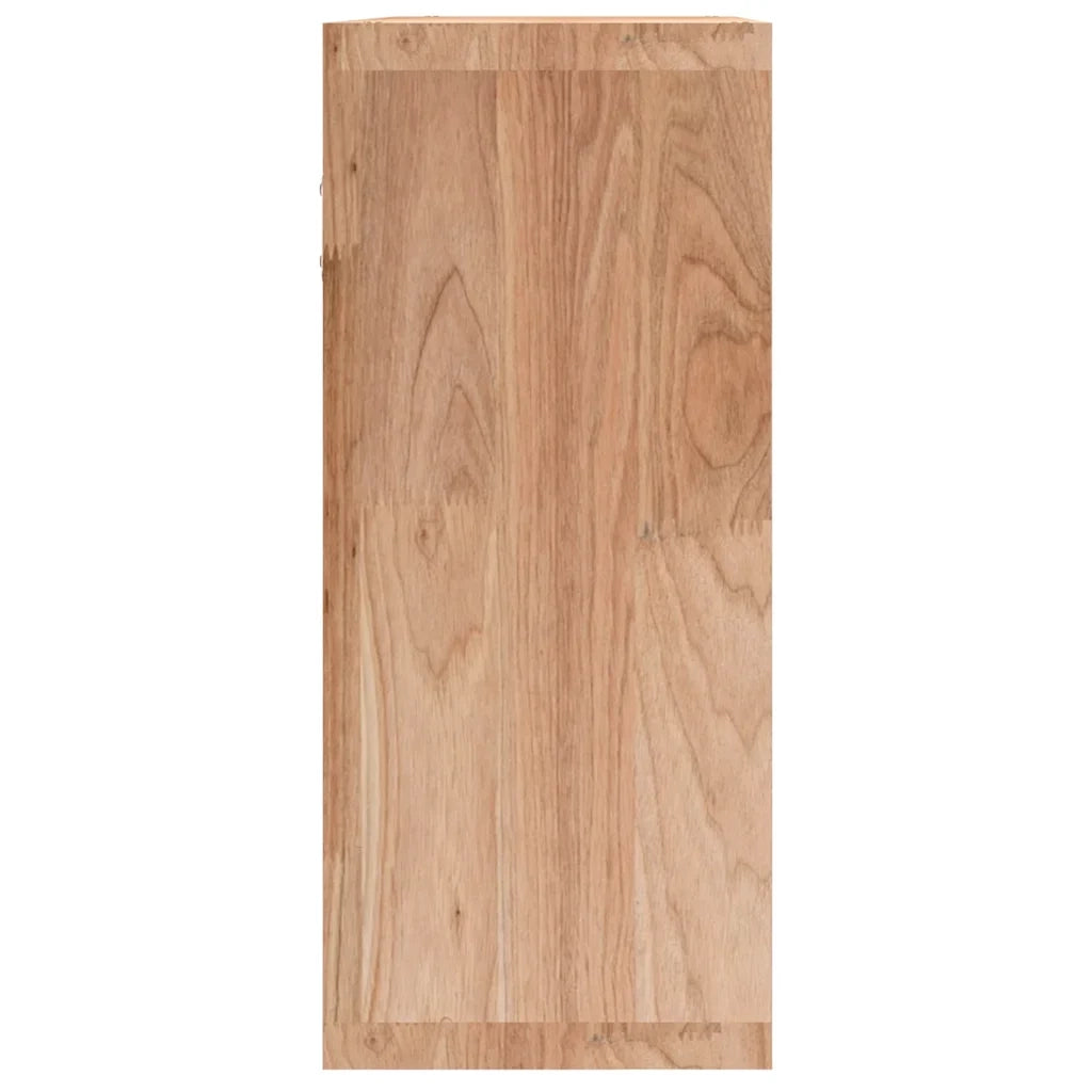Mobiletto a muro 42 x 18 x 42 cm ampio spazio contenitivo design minimalista interno in legno di noce 02_0047120