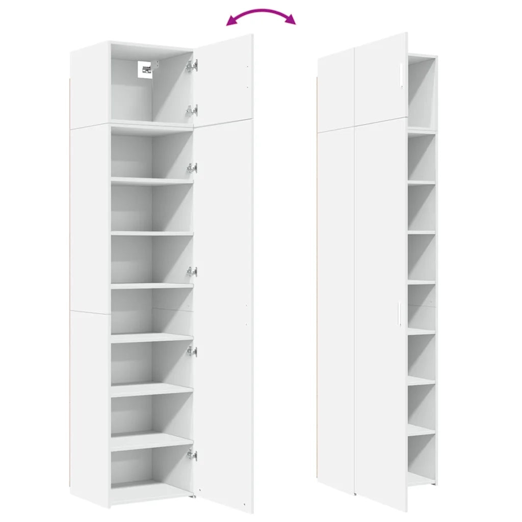 Mobile Sottile Bianco 50x42,5x225 cm in Truciolato CFW5502476