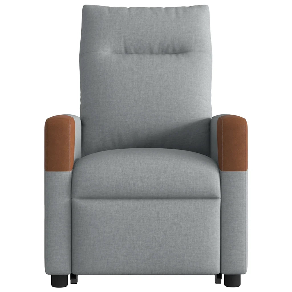 Divano Sedia-Poltrona Reclinante Alzapersona Elettrica Grigio Chiaro Tessuto 246228