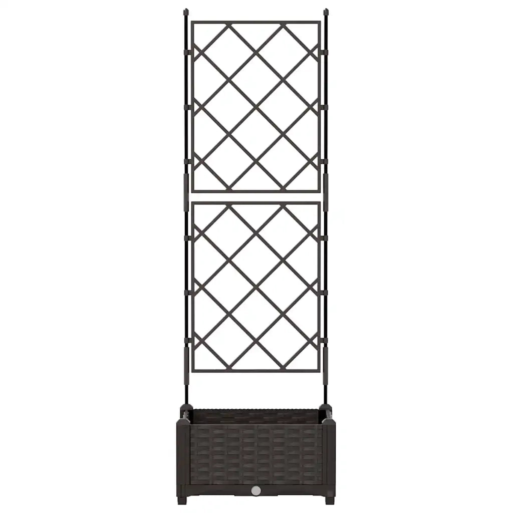 Vaso da giardino-Fioriera Esterno-Contenitore per Piante Marrone 40 x 40 x 125,5 cm Acciaio