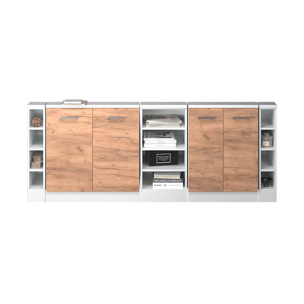 Vicco Set di mobili sottotetto Quercia dorata/bianco Set di 5