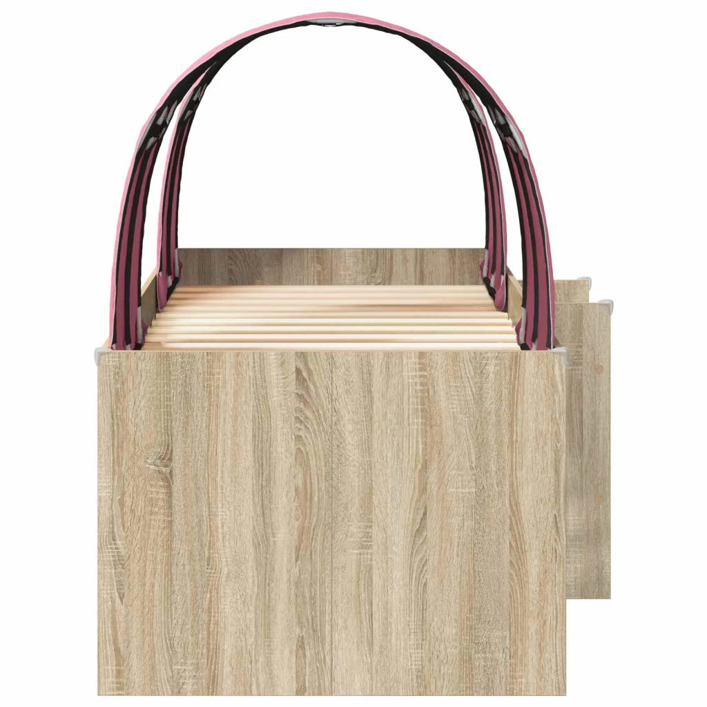 Letto con Tunnel 3 pz Rovere Sonoma e Rosa Legno ingegnerizzato 3423554