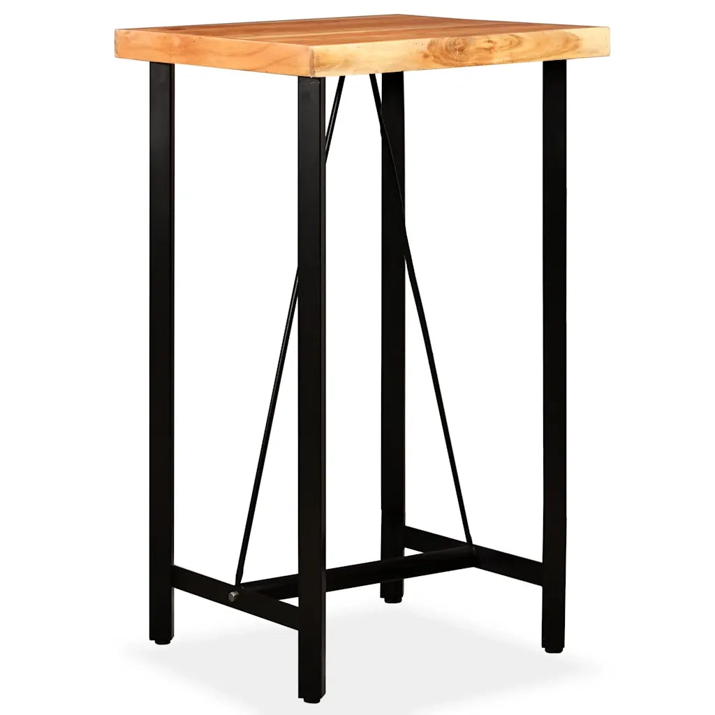 Tavolino da Bar in Legno Massello di Acacia 60x60x107 cm cod mxl 15482