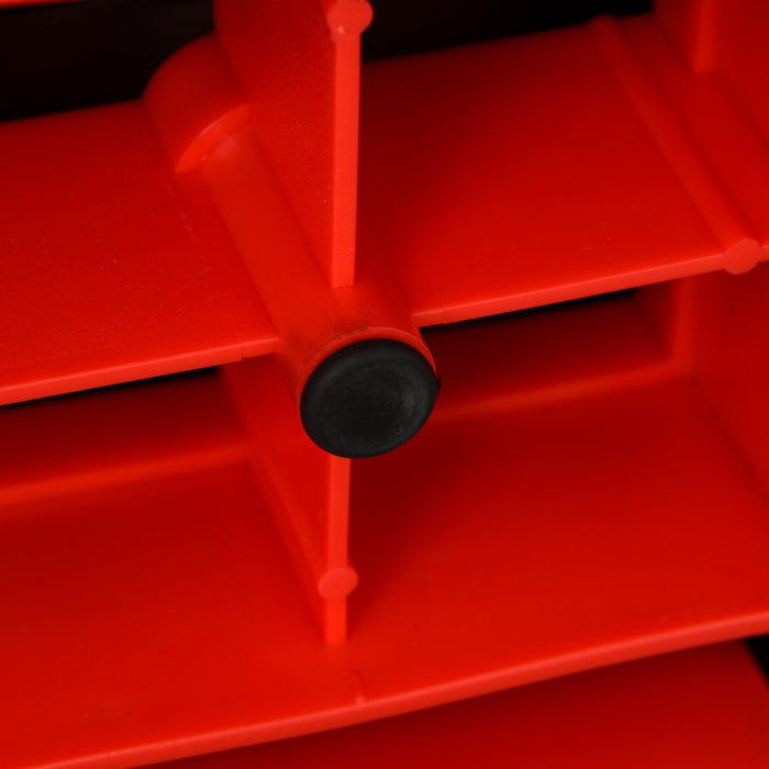 Step Fitness per Aerobica 68x29xh10-15 cm Altezza Regolabile in Plastica Nero e Rosso