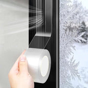 Afdichtband autoadesivo per porte e finestre - impermeabile - stoffa impermeabile - anti-vento - stoppera aspirazione - nastro isolante - trasparente - protezione dal freddo - sigillatura porta - 4cmx10m.