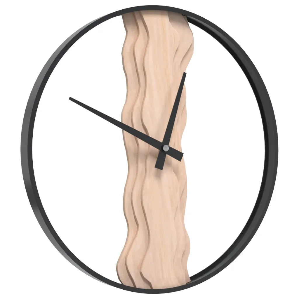 Orologio a Parete Marrone ?35 cm in Ferro e Legno di Quercia CFW4079632