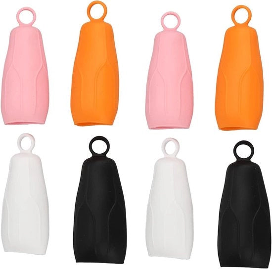 Set di 8 Cappucci di Silicone Elastici per Bottiglie di Shampoo, Lotion e Body Wash - Ideali per il Viaggio