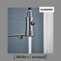 Bernd | Filtro opaco  3 vie grigio titanio gastronomia Rubinetto cucina amolla in acciaio inossidabile osmosi|Miscelatore da ristorante ruotabile 360°