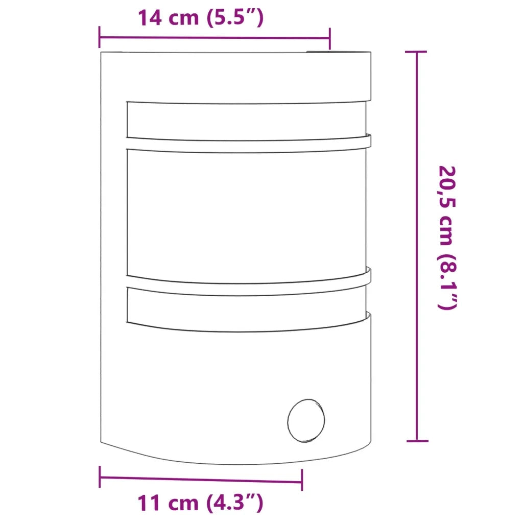 vidaXL Applique per Esterno con Sensore 2 pz Nere in Acciaio Inox