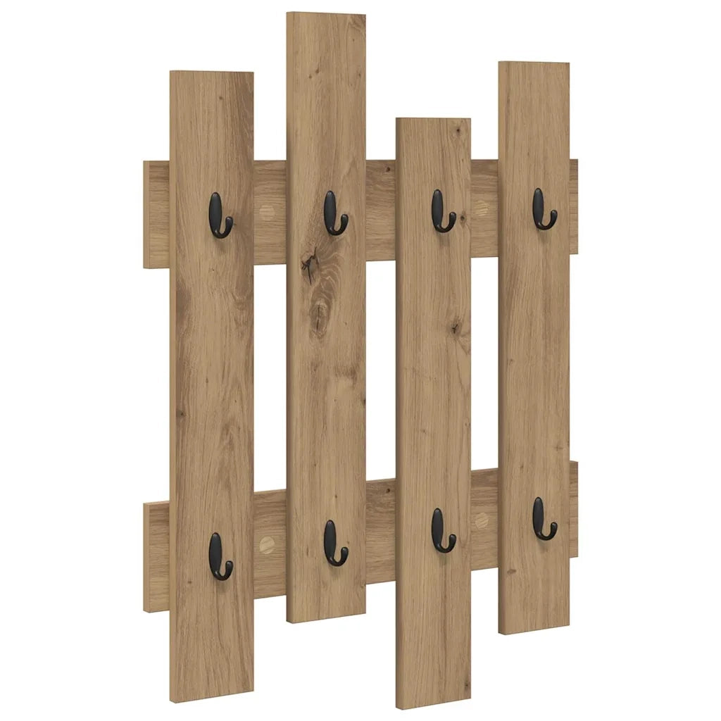 Appendiabiti a muro A parete Rovere artigianale 60 x 3 x 82 cm 874482